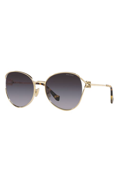 Shop Miu Miu 58mm Gradient Phantos Sunglasses In Gold/grey Flash