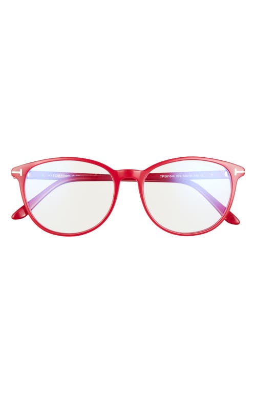 Tom Ford 53mm Cat Eye Blue Light Blocking Glasses in Pink /Other