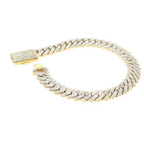 Luvmyjewelry Diamond Link Cuban Bracelet In 14k Yellow Gold