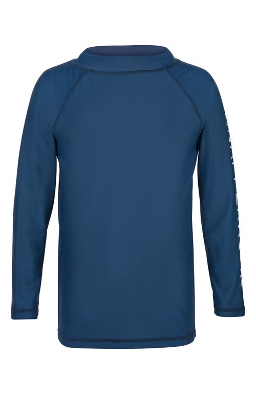 Snapper Rock Raglan Long Sleeve Rashguard Denim at Nordstrom,