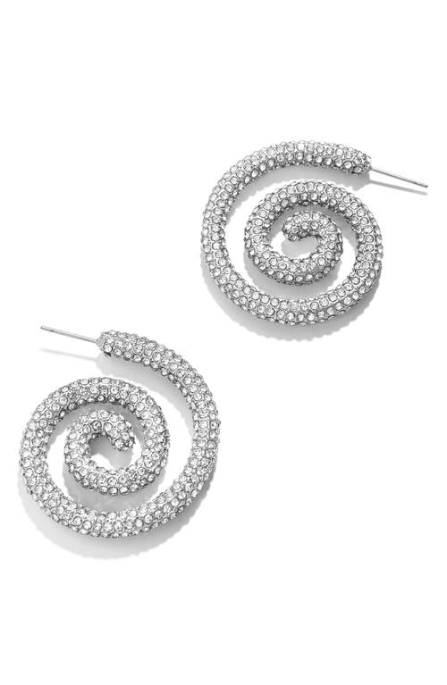 Nicole Spiral Earrings in Silver