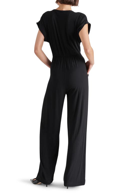 Shop Steve Madden Romina Belted Wide Leg Jumpsuit In Black