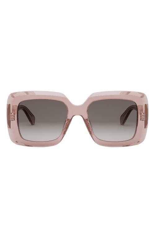 CELINE Bold 3 Dots Square Sunglasses in Pink /Gradient Brown at Nordstrom
