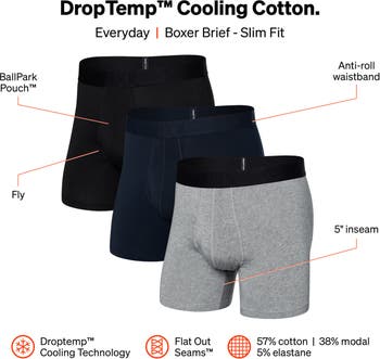 SAXX Assorted 3-Pack DropTemp™ Cooling Cotton Slim Fit Boxer Brief