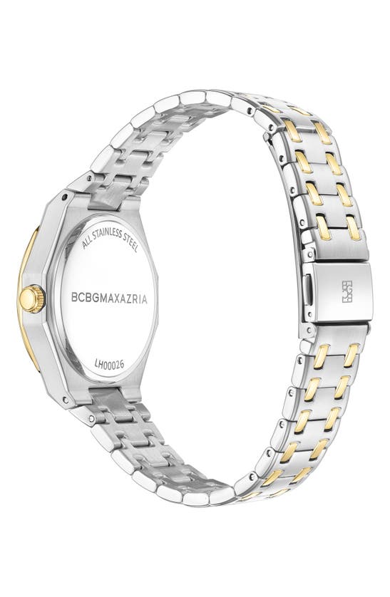 Shop Bcbg Max Azria 3-hand Quartz Two-tone Bracelet Watch, 36mm In Gold/ Silver