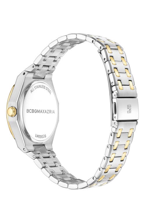 Shop Bcbg Max Azria 3-hand Quartz Two-tone Bracelet Watch, 36mm In Gold/silver