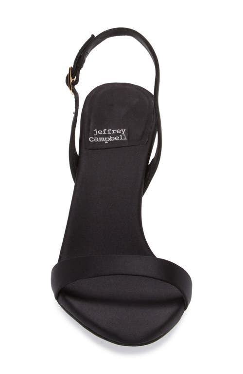 Jeffrey Campbell Go-getter Sandal In Black Satin