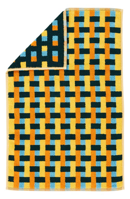 Dusen Dusen Weave Pattern Hand Towel in Yellow Weave 