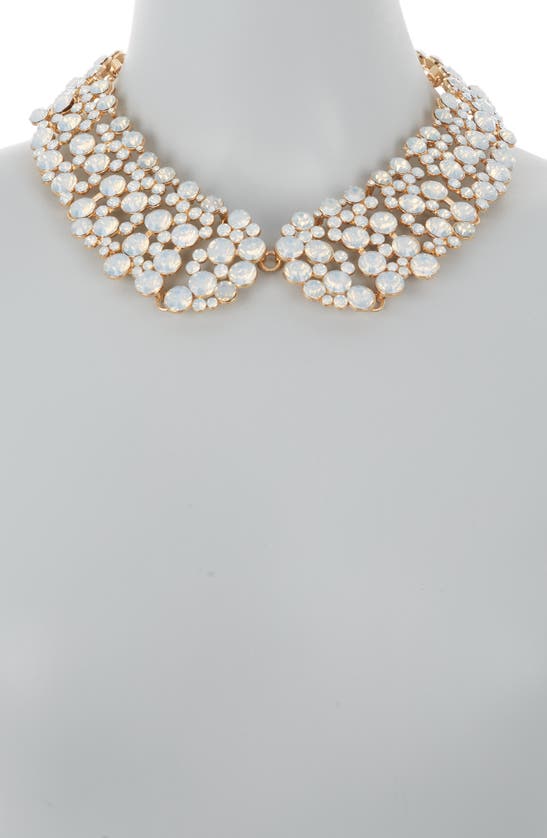 Shop Eye Candy Los Angeles Diana Imitation Pearl Collar Necklace In Beige