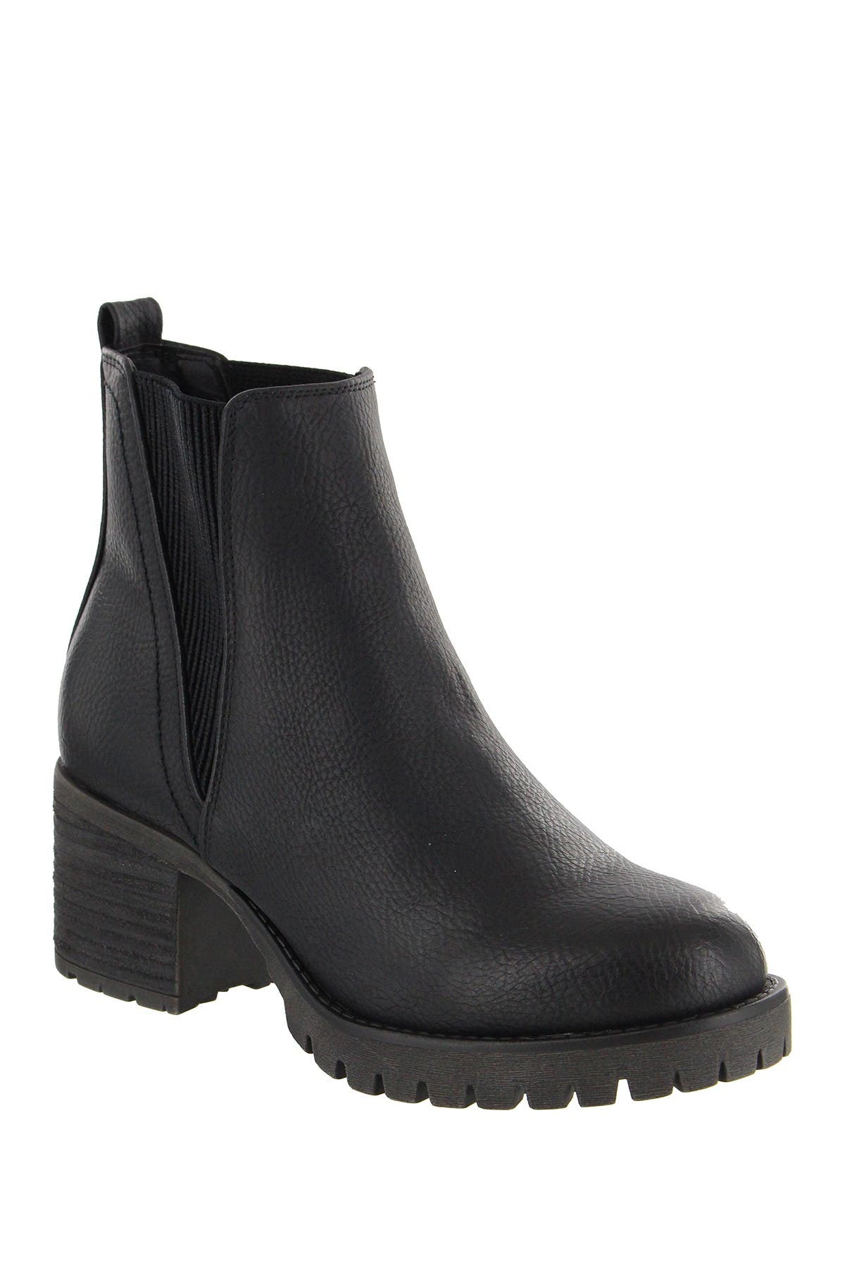 MIA Jody Ribbed Block Heel Chelsea Boot 