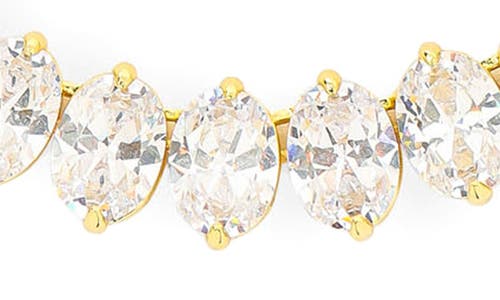 Melinda Maria Hello Gorgeous Tennis Necklace In Goldhite