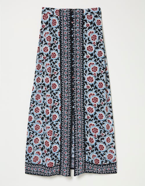 Shop Fatface Arabella Wild Floral Midi Skirt In Black