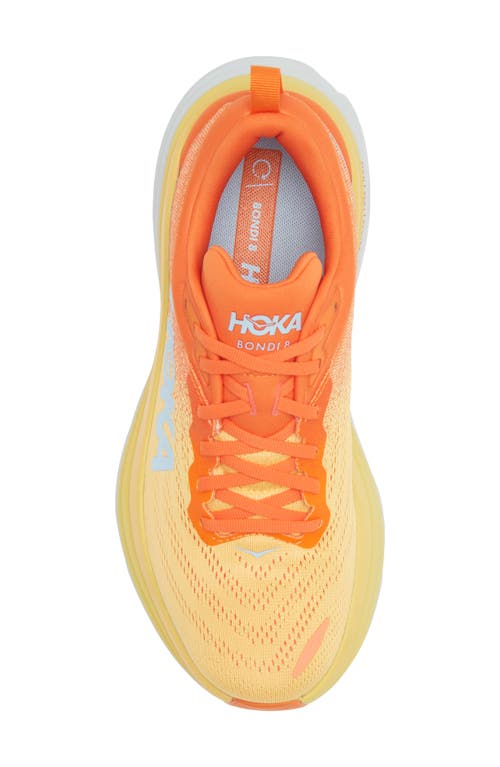 Shop Hoka Bondi 8 Running Shoe In Puffins Bill/amber Yellow