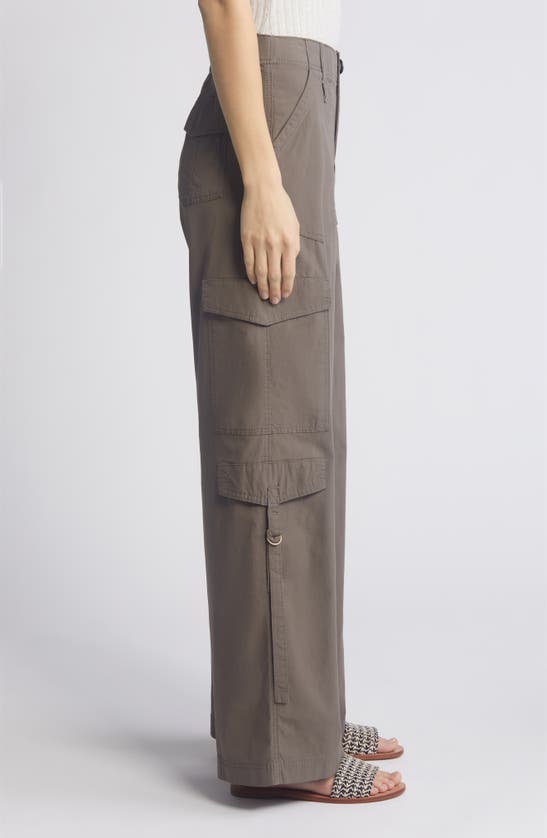 Shop Wit & Wisdom 'ab'solution High Waist Cotton Blend Cargo Pants In Dusty Olive