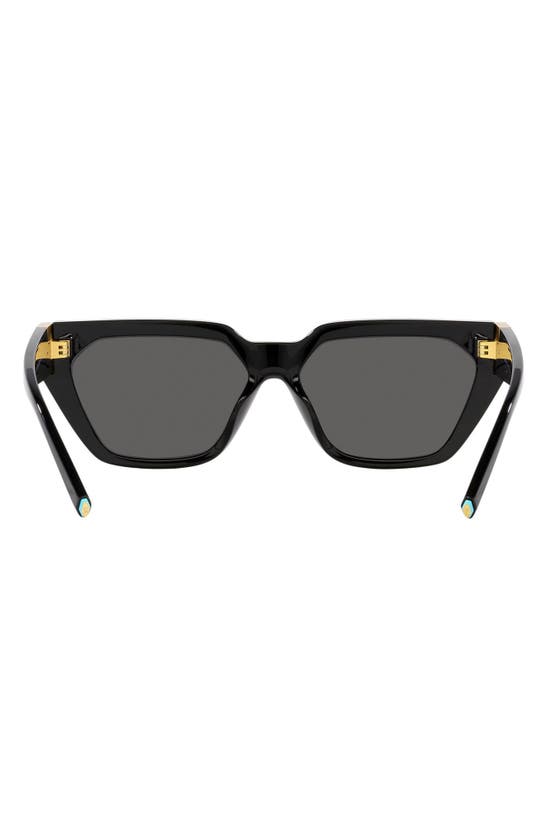 Shop Tiffany & Co 56mm Irregular Sunglasses In Black