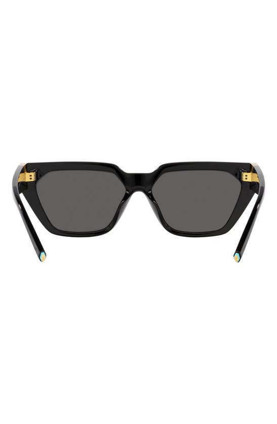 Tiffany & Co Tf4205u Branded-arm Irregular-frame Acetate Sunglasses In Black