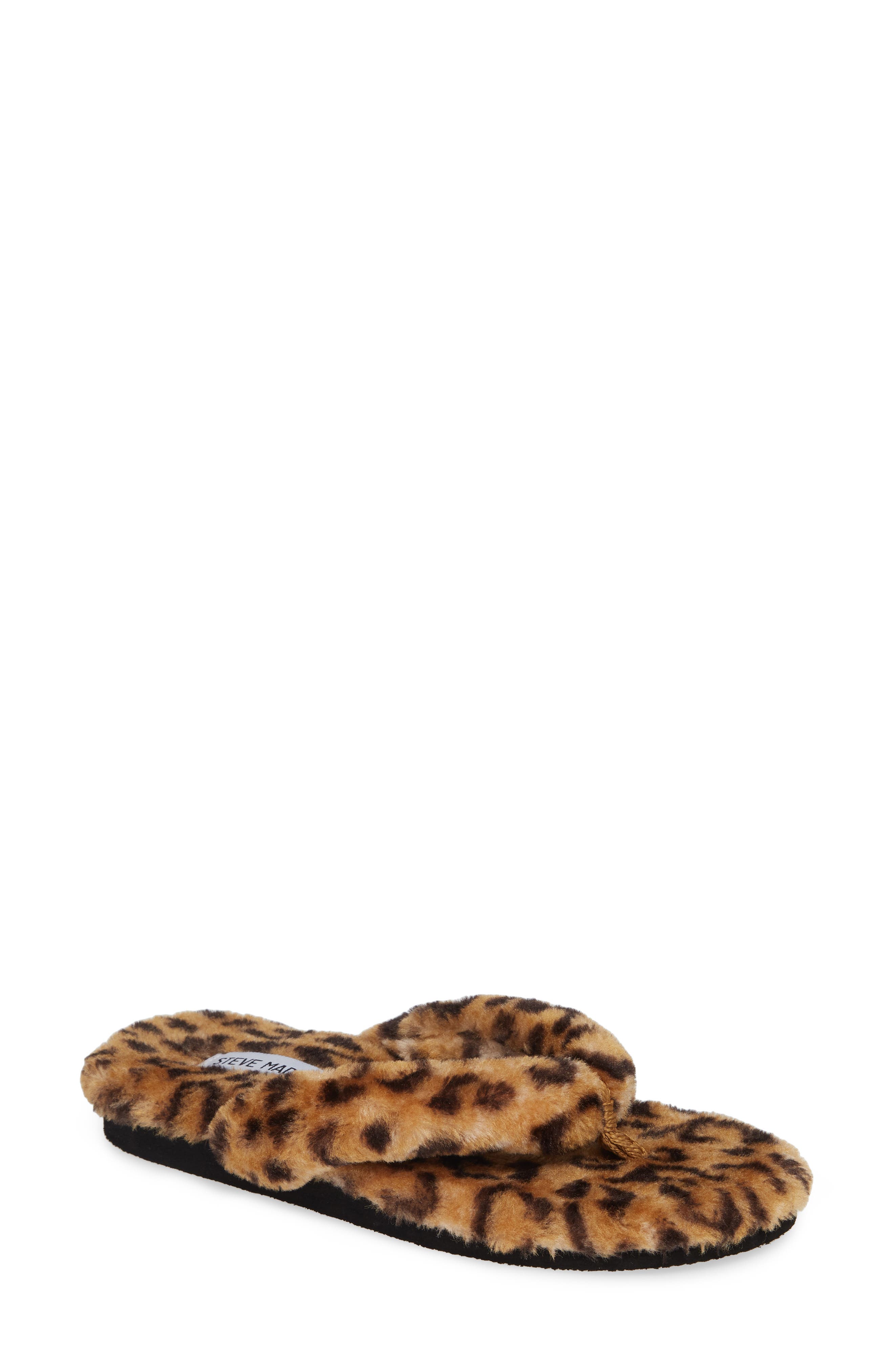 steve madden faux fur slippers