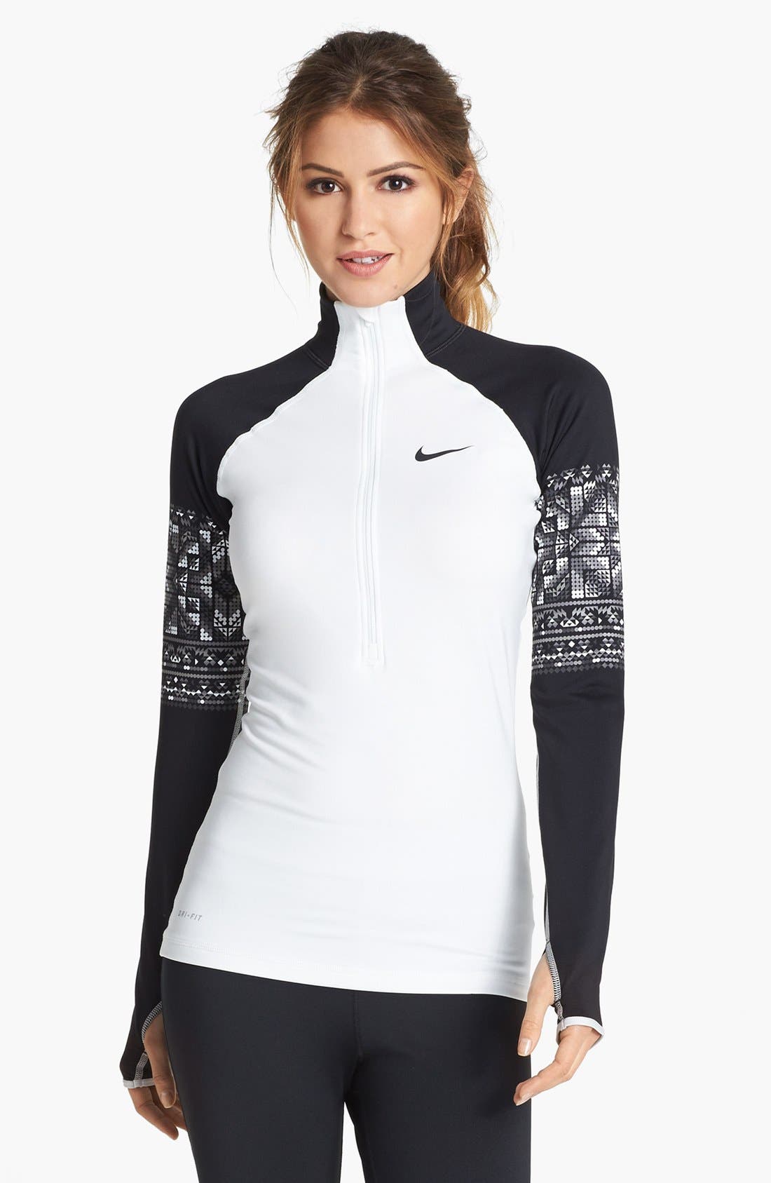 nike pro dri fit half zip