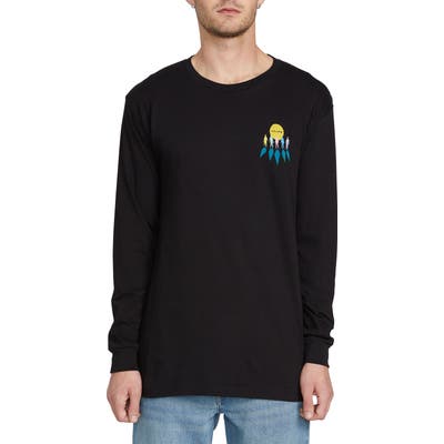 Volcom Family Stones Long Sleeve T-Shirt, Black