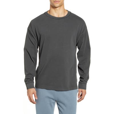 Richer Poorer Relaxed Cotton Crewneck Sweater, Black
