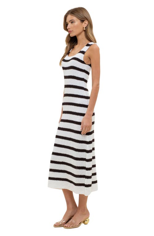 BLU PEPPER BLU PEPPER STRIPE KNIT MIDI DRESS 