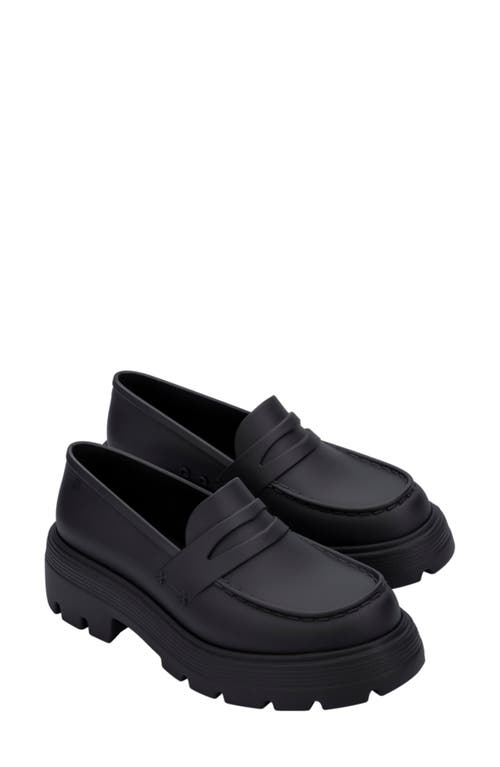 Melissa Royal Platform Penny Loafer in Black 