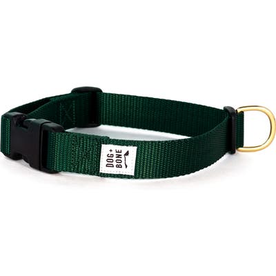 Dog + Bone Snap Collar, Green