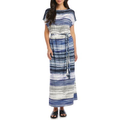 Karen Kane Grecian Stripe Maxi Dress, Blue