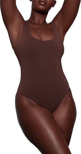 Buy SKIMS Brown Soft Smoothing Thong Bodysuit for Women in Bahrain