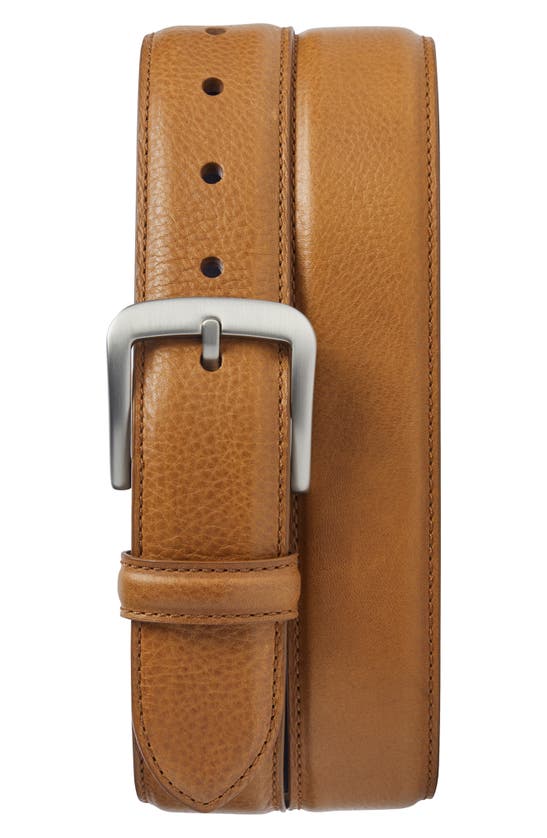 Shop Shinola Canfield Vachetta Leather Belt In Bourbon