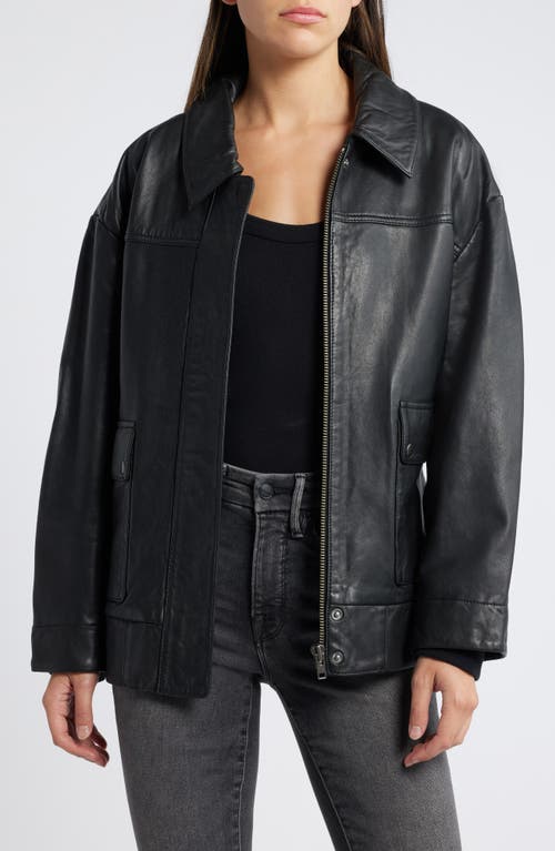 Shop Treasure & Bond Leather Jacket In Black