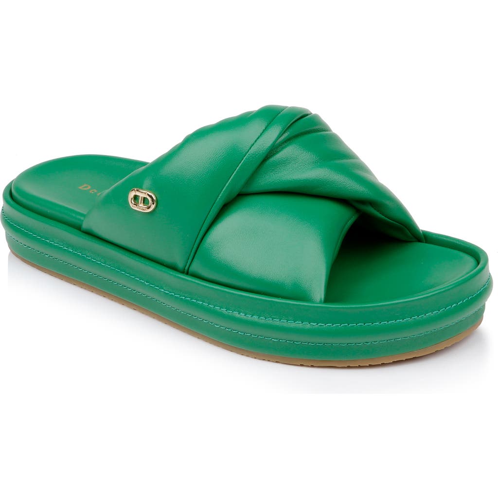 Shop Dee Ocleppo Milan Slide Sandal In Green Leather