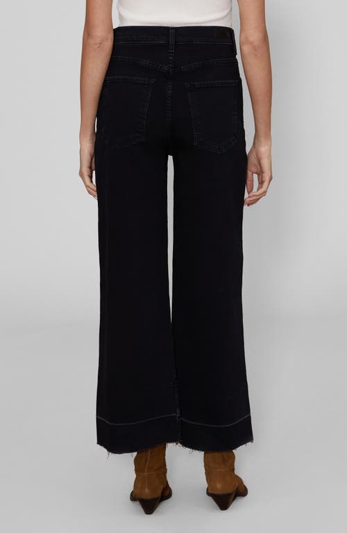 Shop Le Jean Sophia Release Hem High Waist Ankle Wide Leg Jeans In Milo