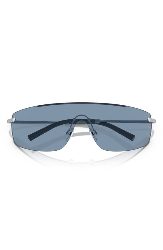 Shop Oliver Peoples Roger Federer 138mm Rimless Shield Sunglasses In Blue