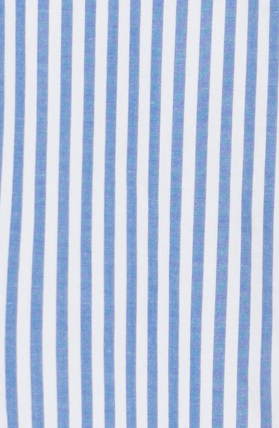 Seraphine Stripe Long Sleeve Maternity/nursing Shirtdress In Blue Stripe