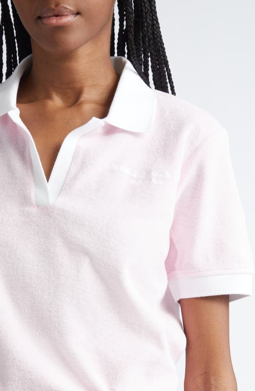 Shop Sporty And Rich Sporty & Rich Hotel Du Cap Cotton Terry Polo In Eden Pink