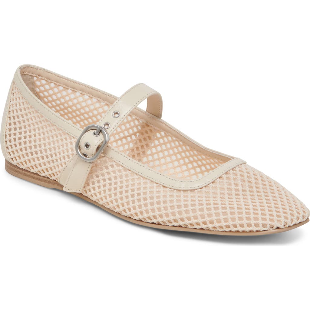 Dolce Vita Rodni Mesh Ballet Flats Creme Woven Mesh In Brown