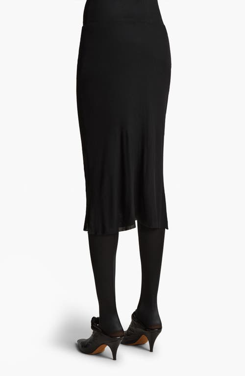 Khaite Leema Rib Sweater Skirt In Black