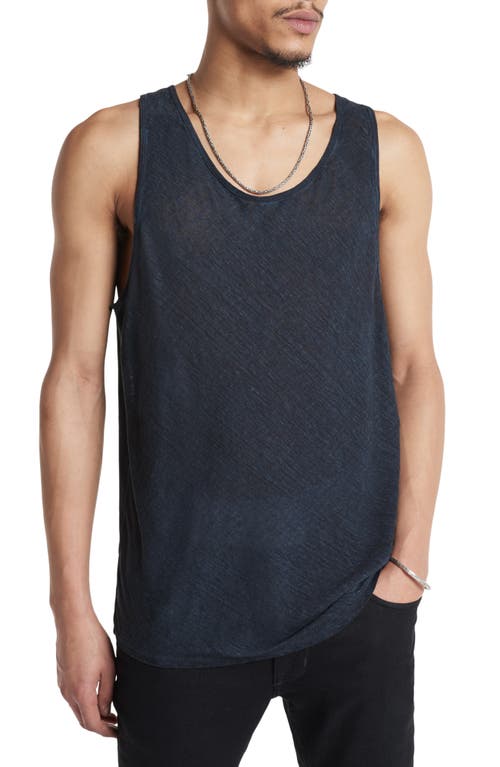 John Varvatos Broome Slim Fit Linen Tank at Nordstrom,