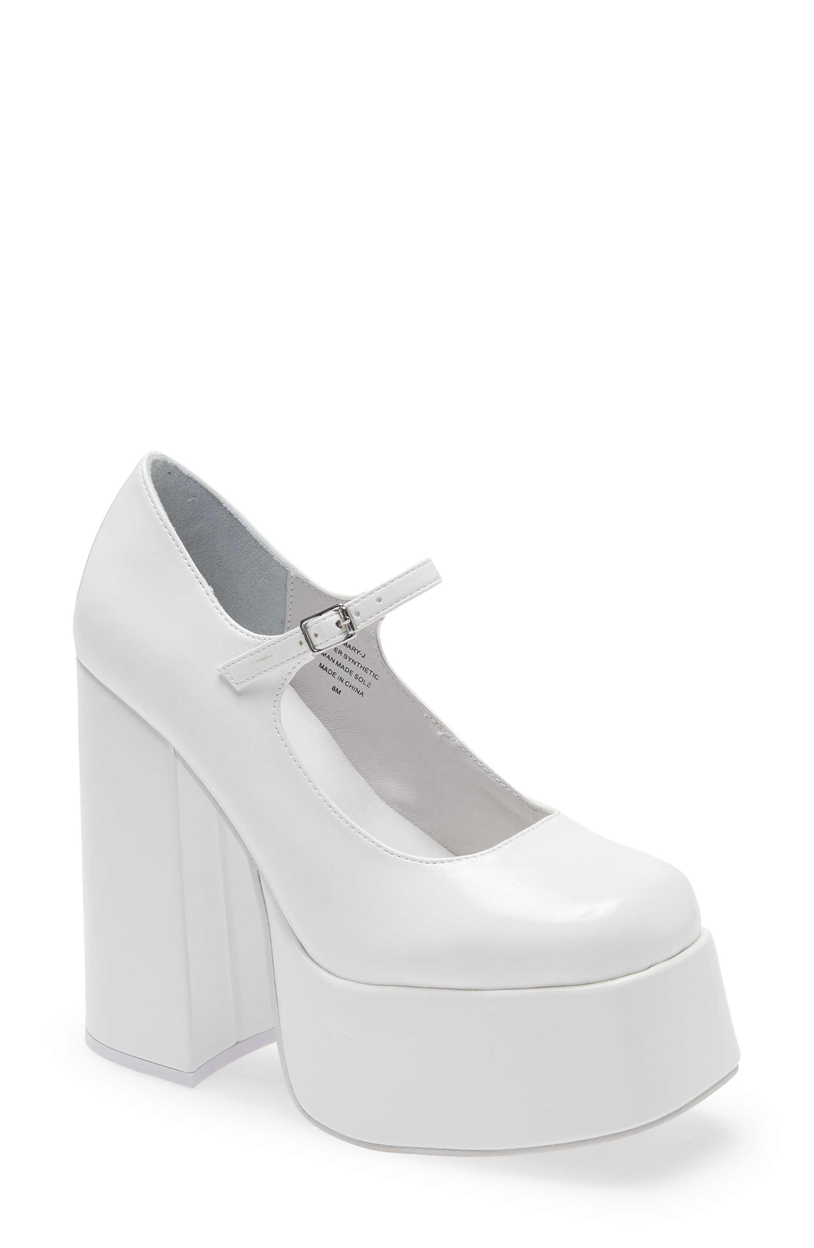 mary jane pumps white