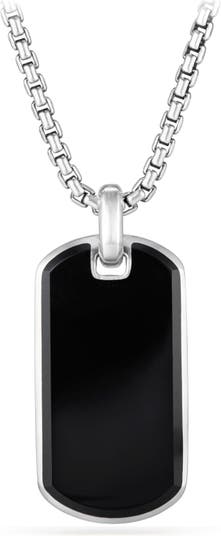 David yurman black clearance onyx dog tag