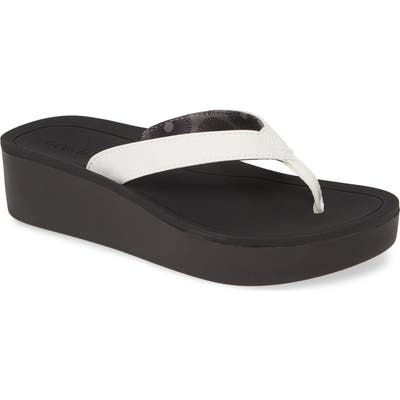 Olukai Pio Lua Platform Flip Flop, White