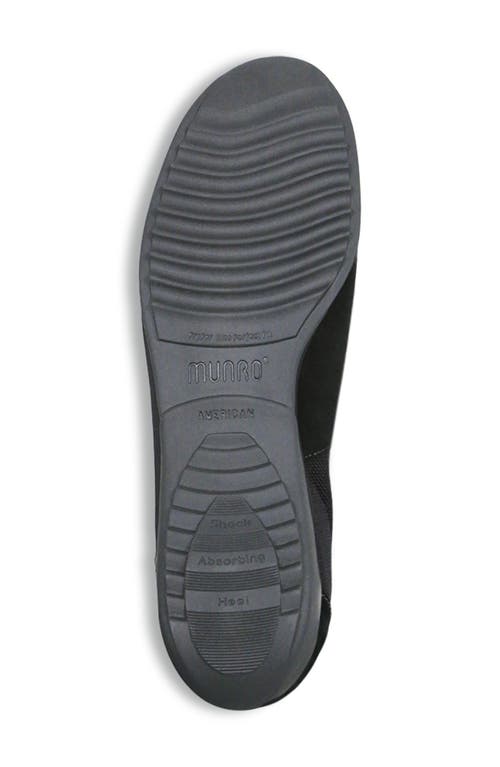Munro Joliet Sneaker In Black Fabric/suede