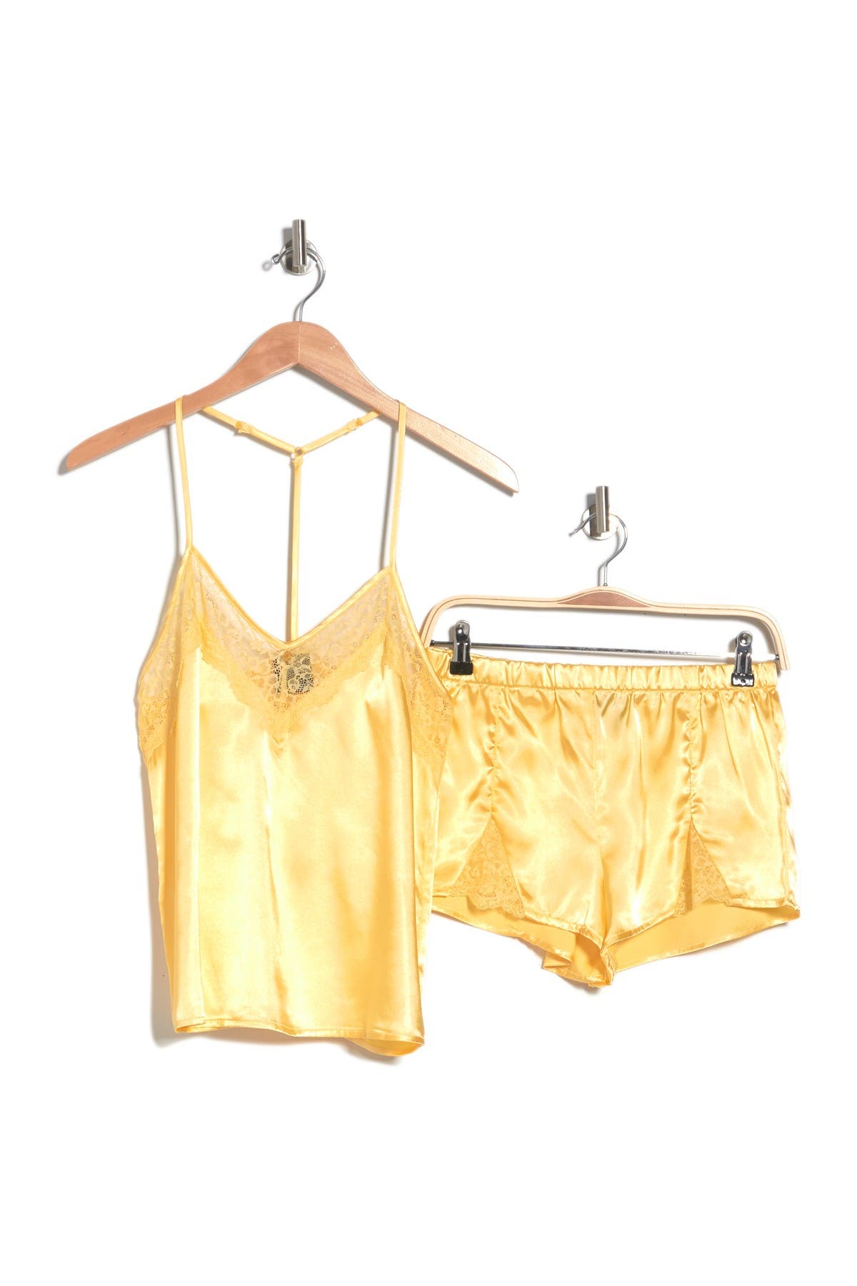 yellow satin camisole