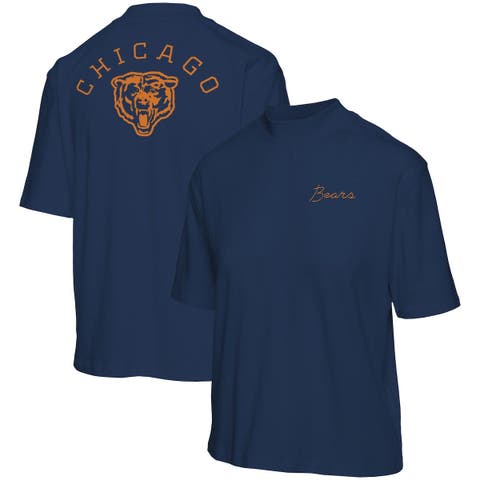 Women's Junk Food Navy Chicago Bears Half-Sleeve V-Neck Dress