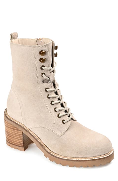 Women's Beige Lace-Up Boots | Nordstrom