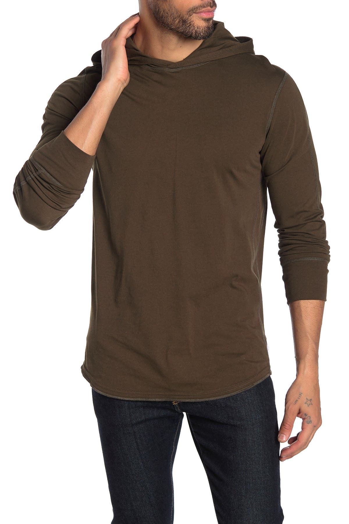 reigning champ hooded jersey pullover
