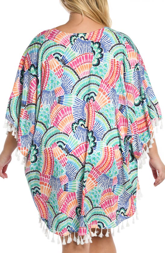 La Blanca Plus Size Waves Kimono In Multi