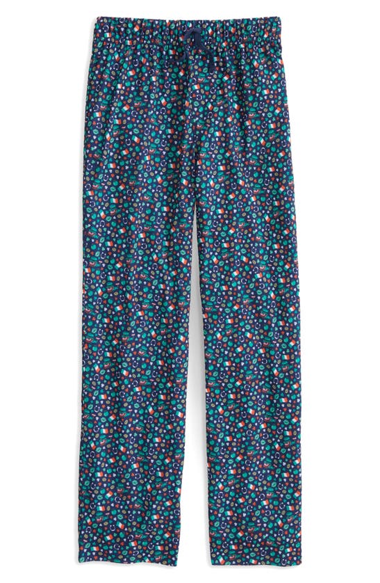 Vineyard Vines Kids' Festive Lounge Pants In Irish Deep Bay