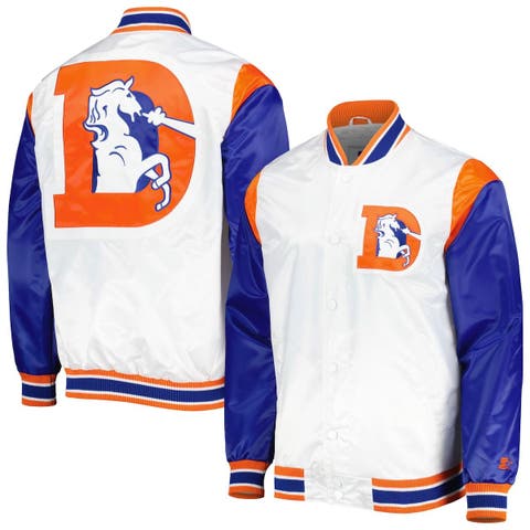 Men's Starter Royal Denver Broncos Throwback Pro Full-Snap Jacket